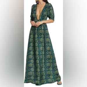 Hannah Artwork Surya Floral Open Back Maxi Dress